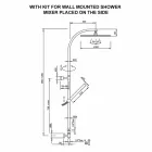 Colonne de douche en laiton avec pomme de douche ronde en acier Made in Italy - Kennedy Viadurini
