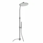 Colonne de douche en laiton avec pomme de douche ronde en acier Made in Italy - Kennedy Viadurini