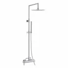 Colonne de douche en laiton avec pomme de douche ronde ultra-mince Made in Italy - Merio Viadurini