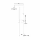 Colonne de douche en laiton chromé avec pomme de douche et tuyau flexible Made in Italy - Cunio Viadurini