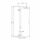 Colonne de douche en laiton chromé avec pomme de douche en acier Made in Italy - Marlo Viadurini