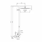 Colonne de douche en laiton chromé avec pomme de douche en acier Made in Italy - Marlo Viadurini