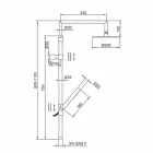 Colonne de douche en laiton chromé avec pomme de douche ultramince Made in Italy - Primo Viadurini