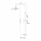Colonne de douche télescopique et réglable en laiton chromé Made in Italy - Naspo Viadurini