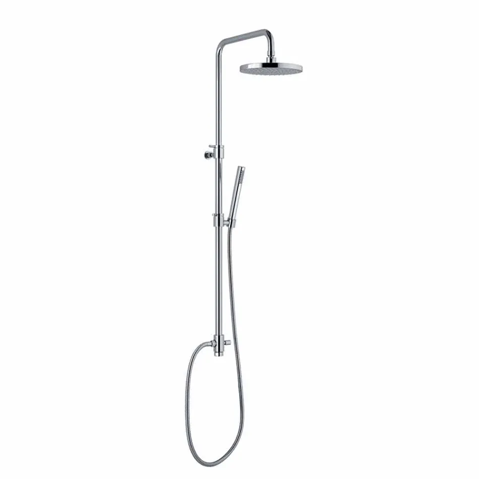 Colonne de douche télescopique et réglable en laiton chromé Made in Italy - Naspo Viadurini