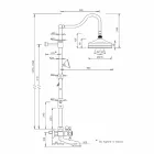 Colonne de douche réglable en laiton avec groupe de bain Made in Italy - Fedrio Viadurini