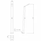 Colonne de douche solaire extérieure en acier inoxydable Made in Italy - Werner Viadurini