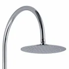 Colonne de douche télescopique en laiton avec pomme de douche ronde Made in Italy - Lenio Viadurini