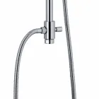 Colonne de douche télescopique en laiton avec pomme de douche ronde Made in Italy - Lenio Viadurini