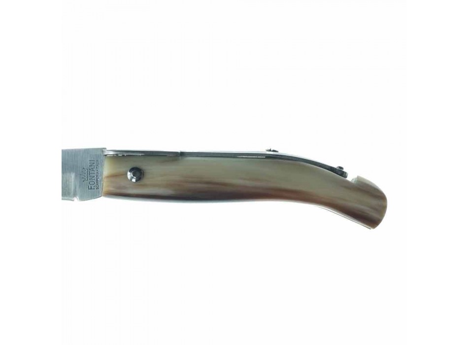 Couteau Anconetano fabriqué à la main avec manche en corne Fabriqué en Italie - Tanco Viadurini