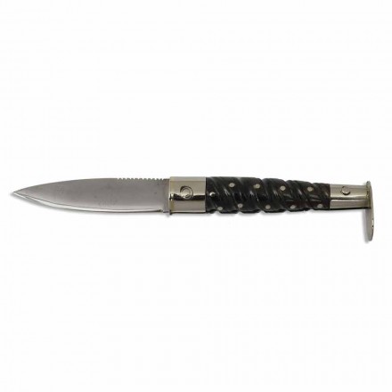 Couteau Calabrese Torciglione avec lame en acier de 7,5 cm Fabriqué en Italie - Bria Viadurini