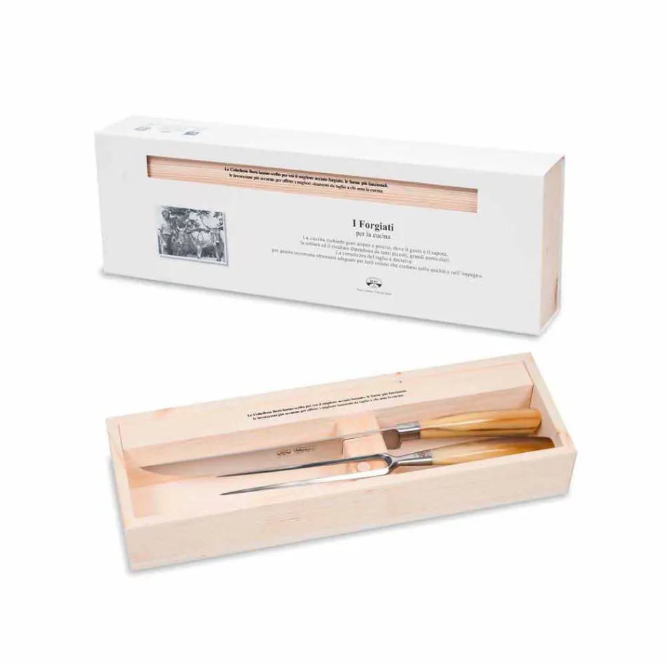 Couteau et fourchette Berti Roast exclusivement pour Viadurini - Careno Viadurini