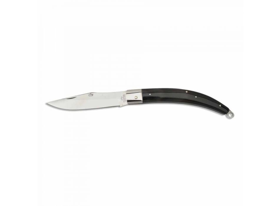 Couteau de chasse artisanal antique avec lame en acier fabriqué en Italie - Afri Viadurini