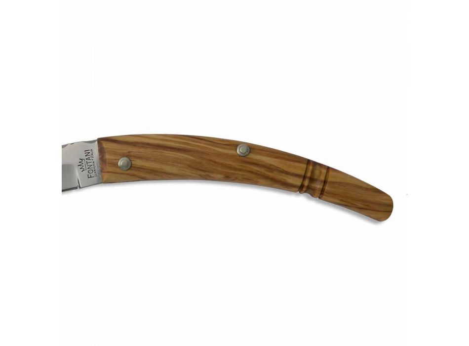 Couteau Artisan Gobbo Manche Courbé en Corne ou Bois Fabriqué en Italie - Gobbo Viadurini