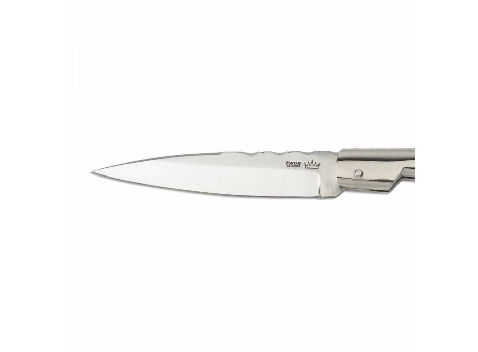 Couteau Vendetta Corsa ancien avec manche en corne de bœuf fabriqué en Italie - Bairo Viadurini