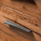 Commode 3 tiroirs de style moderne en noyer, L 131 x P 55 x H 80 cm, Sandro Viadurini