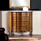 Commode 3 ou 4 tiroirs en bois marqueté de luxe Made in Italy - Leonor Viadurini