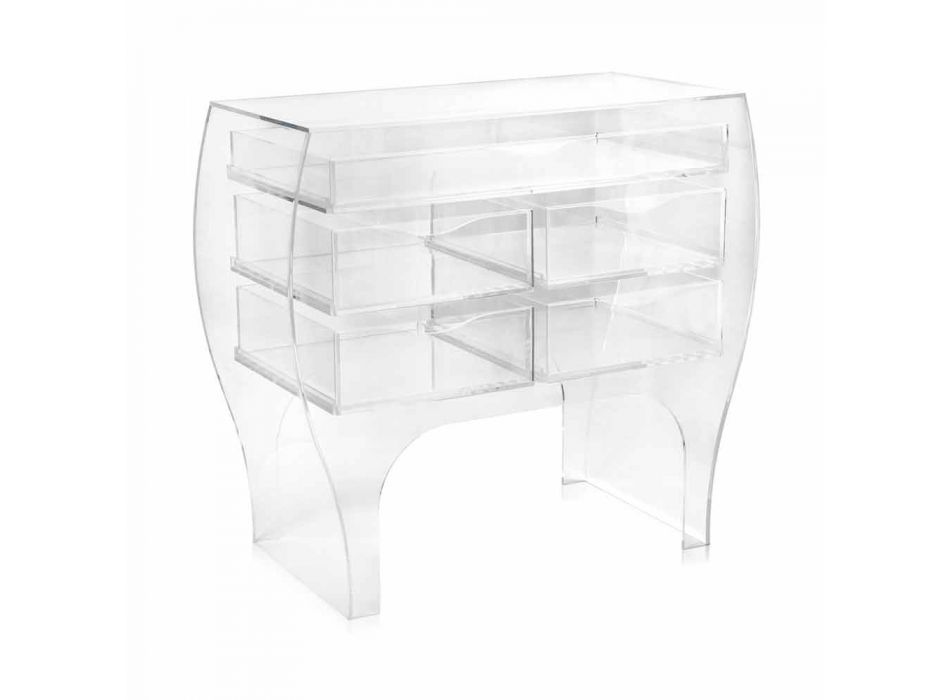 Commode 5 tiroirs design moderne Plexiglas Billy Viadurini