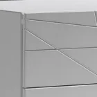 Commode à 3 tiroirs en panneaux de particules de bois peints - Gemelli Viadurini