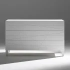 Commode à 3 tiroirs en panneaux de particules de bois peints - Gemelli Viadurini