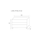 Commode à 3 tiroirs en panneaux de particules de bois peints - Gemelli Viadurini