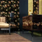 Commode design italien Grilli Zarafa 4 tiroirs en bois d'ébène  Viadurini