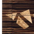 Commode design italien Grilli Zarafa 4 tiroirs en bois d'ébène  Viadurini