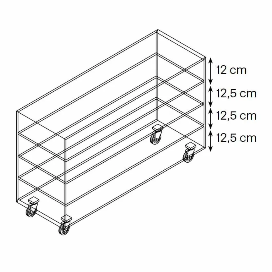 Commode en verre extralight et six tiroirs en bois blanc fabriqués en Italie - Ganzo Viadurini