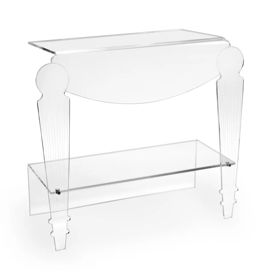 Table de Chevet Artisan en Plexiglas Transparent Design Classique - Salino Viadurini