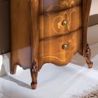 Table de chevet classique en bois marqueté 4 tiroirs Made in Italy - Ottaviano Viadurini