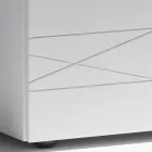 Table de chevet à 1 tiroir en aggloméré peint - Leone Viadurini