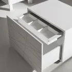 Table de chevet à 1 tiroir en aggloméré peint - Leone Viadurini