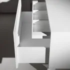 Table de chevet à 1 tiroir en aggloméré peint - Leone Viadurini