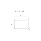 Table de chevet à 1 tiroir en aggloméré peint - Leone Viadurini