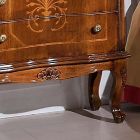 Table de chevet avec 3 tiroirs en bois de noyer Bassano Made in Italy - Luxury Viadurini