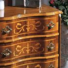 Table de chevet avec tiroirs en noyer ou bois blanc Made in Italy - Elegant Viadurini