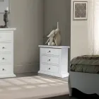 Table de chevet avec structure en particules de bois plaquées Made in Italy - Thor Viadurini