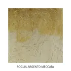 Table de chevet en fer avec finition feuille d'argent Meccata fabriquée en Italie - Venise Viadurini