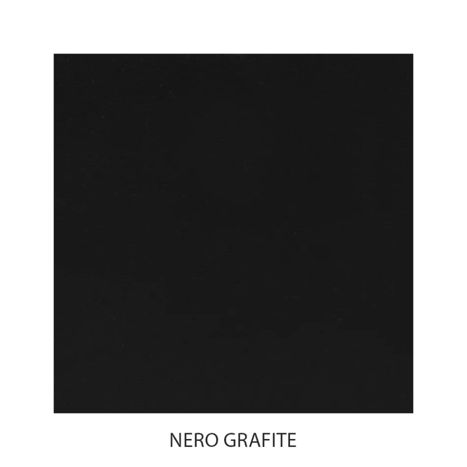 Table de chevet en fer tubulaire finition noir graphite fabriquée en Italie - Santorin Viadurini