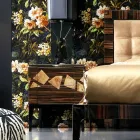 Table de chevet en noyer et ébène Grilli Zarafa made in Italy Viadurini