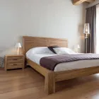 Table de chevet en teck massif avec 2 tiroirs - Vovinam Viadurini