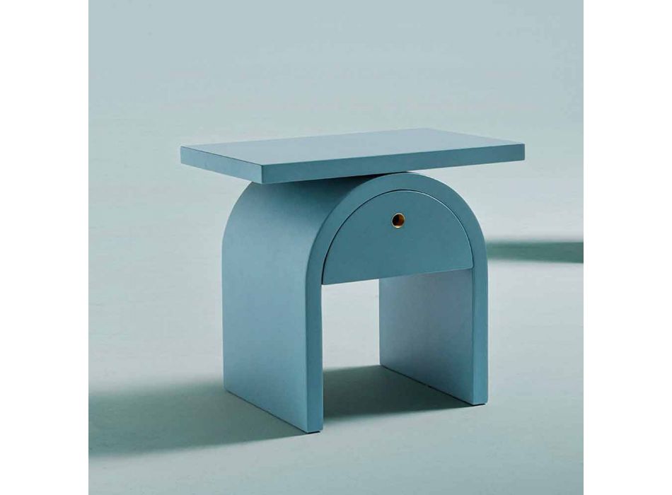 Table de chevet design moderne en bois coloré pour la chambre - Arcom Viadurini