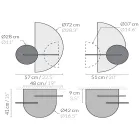 Table de chevet modulaire moderne en contreplaqué Design élégant et polyvalent - Ramia Viadurini