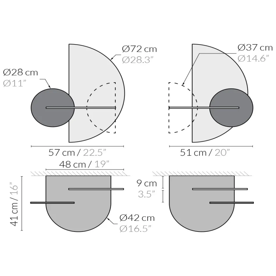 Table de chevet modulaire moderne en contreplaqué Design élégant et polyvalent - Ramia Viadurini