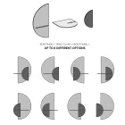 Table de chevet modulaire moderne en contreplaqué Design élégant et polyvalent - Ramia Viadurini