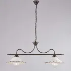 Complément lumineux au design en verre et métal, fabriqué en Italie, au look Mira Viadurini