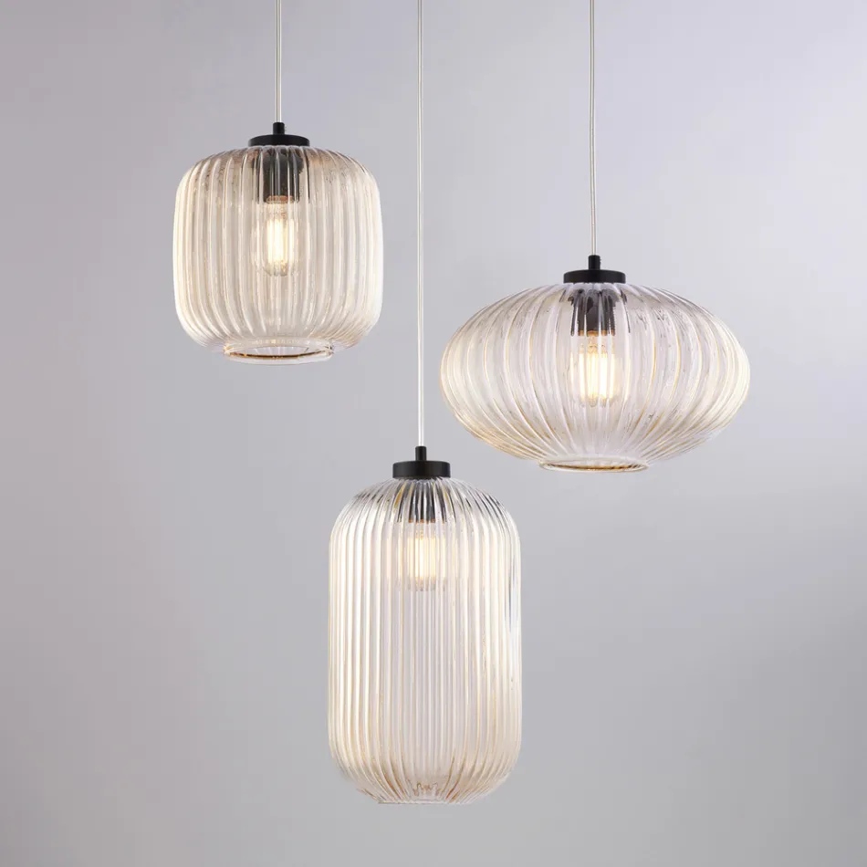 Un accessoire design lumineux en verre et métal, fabriqué en Italie, au style élégant - Tucana Viadurini