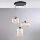 Un accessoire design lumineux en verre et métal, fabriqué en Italie, au style élégant - Tucana Viadurini