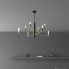 Accessoire lumineux au design élégant, en verre et métal, fabriqué en Italie - Ursa Viadurini