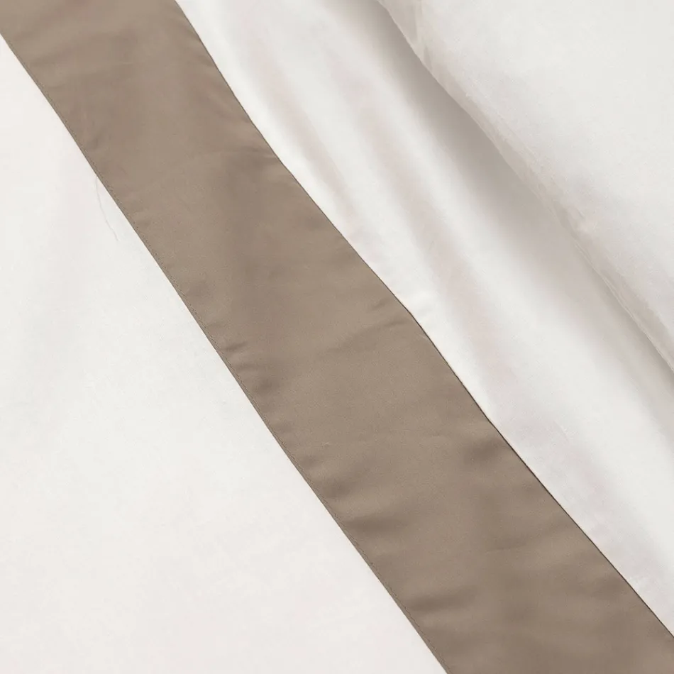 Parure de lit double 100% coton et 10% satin de coton - Détail Viadurini